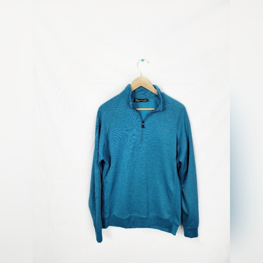 Men's Large Under Armour Blue Quarter-Zip Sweater